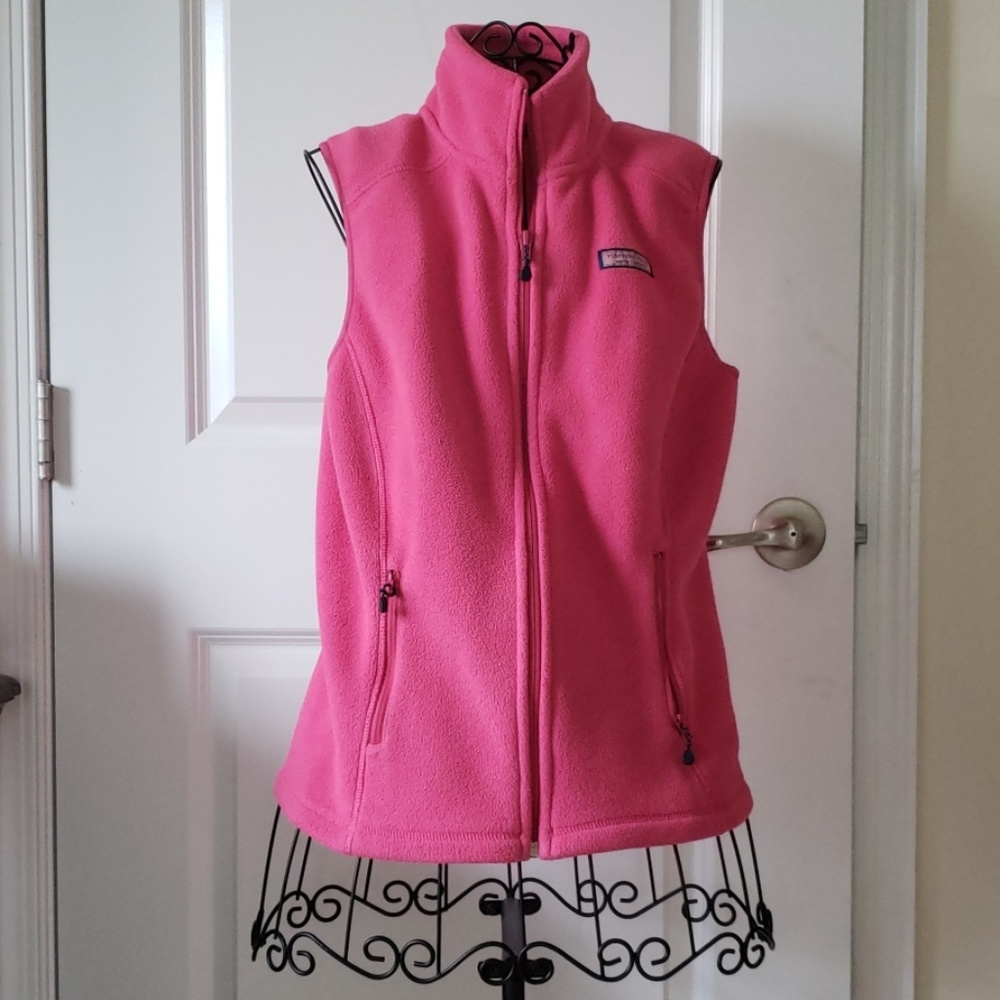 Vineyard Vines xs pink fleece vest